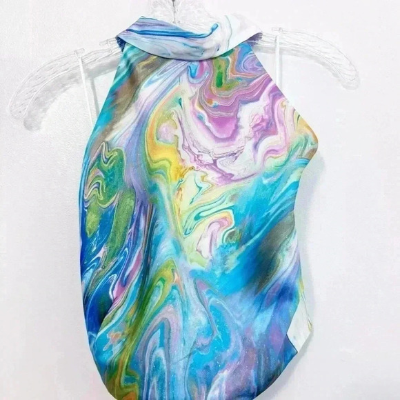 Sigrid Olsen Skirt&Halter SZ M Watercolor’s NWT RESORT WEAR CRIUSE SEXY SUMMER - Picture 2 of 10